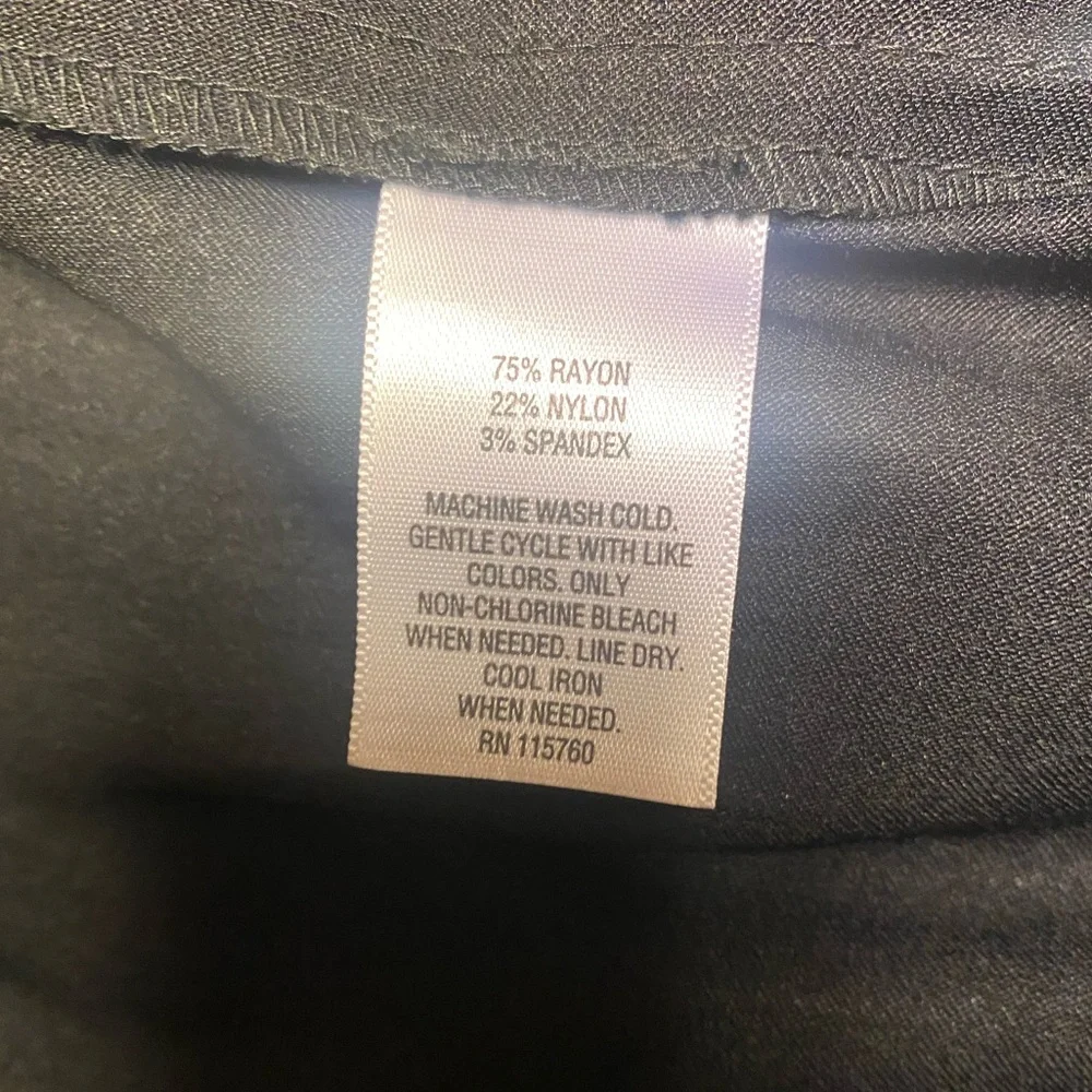 JM COLLECTION BLACK ZIP UP COLLARED JACKET POCKETS STRETCHY SIZE 14 - Picture 6 of 8